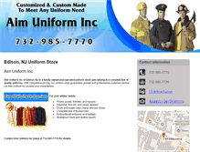 Tablet Screenshot of aimuniform.com